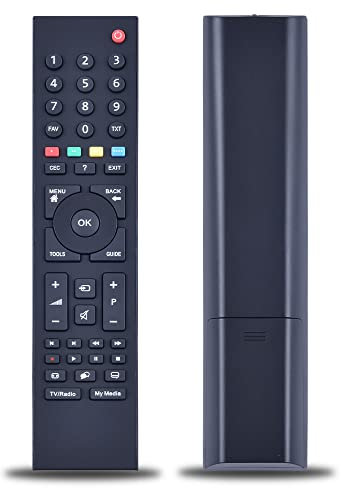 Grundig TV RC3214803/01 TP6187R-P1 Télécommande de Rechange, Compatible avec RC3214803/03 TP6187R 22VLE4400BM 22VLE4520BF 28VLE5401BG 32VLE5500WG 40VLE5524BG 43VLE5523BN 48VLE5421BG