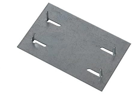 BPC Fixings Galvanised Safe Plate 10-Piece Set, 90 mm Length x 54 mm Width, Silver