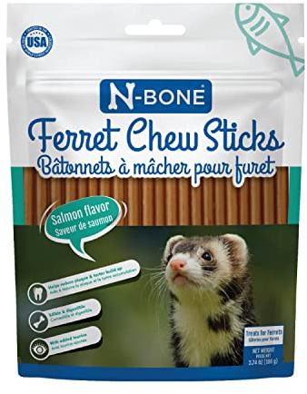 N-Bone Ferret Chew Sticks Salmon Flavor, 3.74-oz Bag