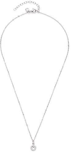 JEWELS BY LEONARDO Halskette Isa • Anker-Kette aus silberfarbenem Edelstahl • Anhänger mit klarem Glas-Kristall • 42-47 cm Länge • personalisierbare Rückseite • Damen Schmuck Geschenk • 022872