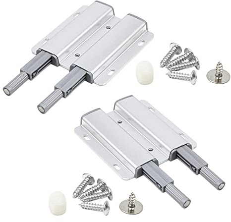 Drucktüröffner Tür Magnet Push to Open Türöffner 2 Stück Türdämpfer Möbeltürdämpfer Schranktür Dämpfer Magnetschnäpper Druckschnapper Tip On für Türen Möbel Schubladen Drucköffner Öffner Druck