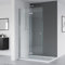 IMPTS walk in dusche 75x185 cm glas Duschwand Duschabtrennung 2-teilig faltbar Duschkabine Rahmenlos,OHNE Duschwanne