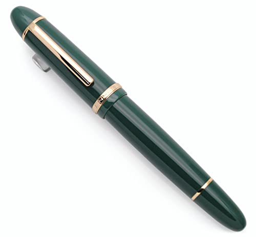 JINHAO X159 Fountain Pen (EF Nib 0.38mm, Dark Green with Gold Clip)