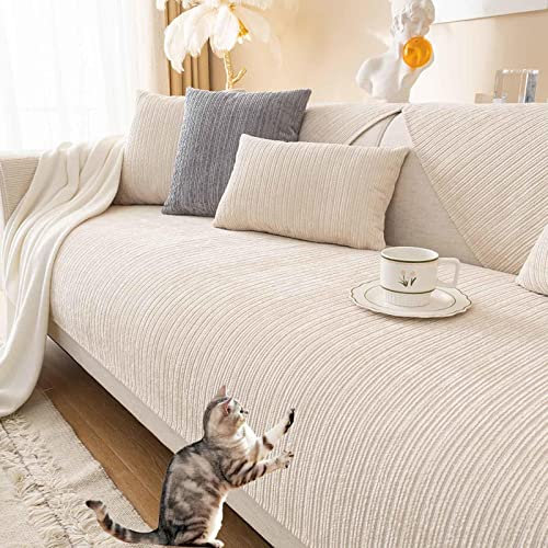 YWQJL Samt Sofabezug Antirutsch 3/2/1/4 Sitzer L Form Sofaüberwurf sofaschutz Katze Sofaschoner,Couch Bezug Ecksofa Schmutzabweisend Sofaschutz Hund Kratzschutz Katze,B-110x160cm