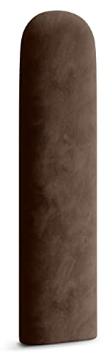 Muralo Wandkissen Gepolstert, Oval, Wandpolster, Velours - 20x100 cm, Braun | Wandpaneel, ideal als Bettkopfteil oder Lendenkissen - für Schlafzimmer und Wohnzimmer, einfache Anbringung mit Montagekleber