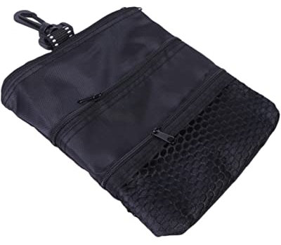 Gogogmee Tragbare Tee-Aufbewahrungstasche Ballbeutelhalter Zubehör Schwarz Leicht Und Langlebig Mit Reißverschluss Und Bergsteigerschnallen Für Tee Und Teebeutel