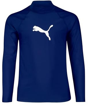 Puma Rashguard Maillot de Bain, Bleu Marine, 128 Enfant Unisexe