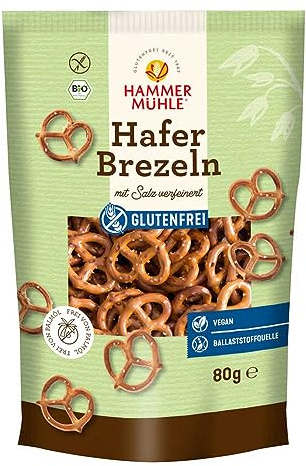 Hammermühle Haferbrezeln, Salz verfeinert, 80g (12)