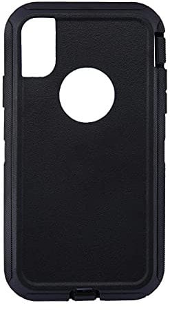 Replacement TPE Rubber Outer Skin Compatible with Otterbox Defender Series Case for iPhone X/Xs Black