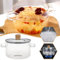 ZIRYXQ Glas-Kochtopf mit Deckel, hitzebeständiges Borosilikatglas-Kochgeschirr-Set, klare Töpfe zum Kochen, klares Glas-Kochgeschirr für Nudeln, Suppe, Milch, Babynahrung