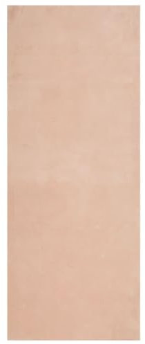 vidaXL Teppich HUARTE Kurzflor Weich und Waschbar Blassrosa 80x200 cm