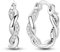 Parmuz Twisted Hoop Ohrringe 925 Sterling Silber Ohrringe Reifen für Frauen mit kubischen Zirkonia hypoallergen klobigen Hoops Ohrringen Schmuck Geschenk