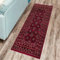 cozily® Royal Design Long Hall Runner With Soft Piles, Tagab 80x300cm, Red, Washable With Jute Backing, Ideal For Hallway, Kitchen, Lounge And Living Room Rug.