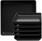 Tectsia Square Plant Saucer 36cm 14 Inch 5 Pack, Planter Trays for Flower Pots, Plant Water Catcher Drip Dishes, Plastic Bottom Watering Plates Indoors and Outdoors - Black