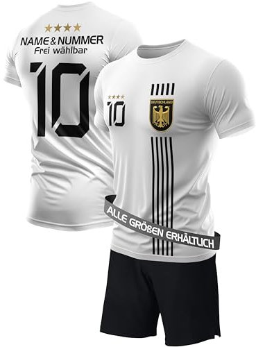 IIIII20Fo7IIIII Fussball Deutschland Trikot Em 2024 Kinder mit eigenem Namen personalisiert - Jungen National Fußball Kind Trikots - Jungs Fanartikel deutsche Nationalmannschaft YTH5