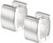 Cassini | Klapp-Creole für Damen aus hochwertigem 925er Sterling Silber, kleine Ohrringe eckiges Design, gebürstet 3CUMX1
