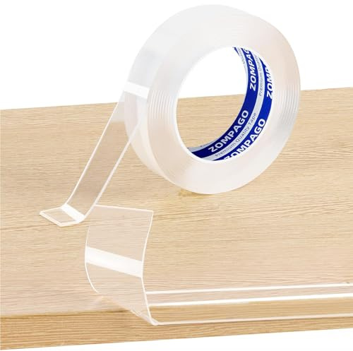 ZOMPAGO Baby Proofing Edge Protector, Clear Corner Guard Strip, 1Roll | Self-Adhesive Soft Acrylic Safety Tape, Residue-Free Child Guard for Tables, Cabinets & Furniture Sharp Edges, 3m x 3cm/roll