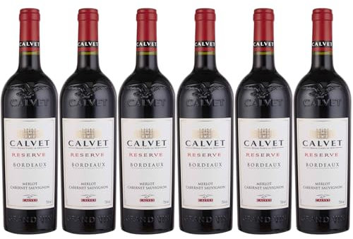 Calvet - Réserve Vin rouge Merlot Cabernet Sauvignon, AOP Bordeaux (6 x 0,75L)