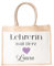 LIEBTASTISCH Jutetasche Shopper personalisiert bedruckt mit verschiedenen Berufen - Einkaufstasche stilvoll & praktisch-Jute-Tasch Jutetasche (Lehrerin, L (42x33x19 cm))