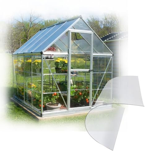 Pannello in policarbonato trasparente per pergola, serra, tettoie, 0,8 x 7 m, copertura in plastica trasparente (0,8 x 7 m)