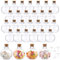 SUMTree 30pcs petites bouteilles de sable en plastique flacons de potion avec bouchon de liège et 5 mini entonnoirs pour art décoratif, huile essentielle, décorations de fête (150ml, boule)