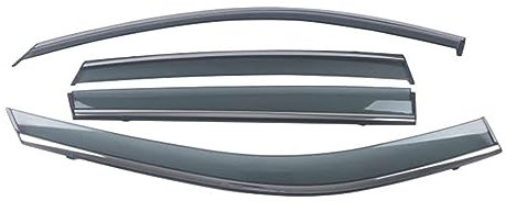 PIWINE Sonnenschutz für Autofenster Auto Fenster Visier Rauch Guards Abdeckung Regen Augenbraue Markisen Zubehör Für Skoda Für Kodiaq NS7 2017-2023