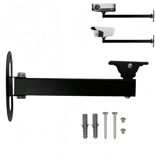 GledeYeTec 20cm Long Wall Corner Mount Bracket Arm, 7.87 Long Arm Bracket 180 Degree Rotatable Projector Wall Mount Stand Bracket for Security CCTV Camera Projector
