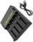 KEXIAO 4Bay Type C to USB 18650 Battery Charging Box for 3.7V Lithium Rechargeable Battery18650/26650 21700/16340 14500/18500