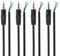 Anrbb Lot de 4 câbles audio stéréo TRRS 4 broches mâle 3,5 mm vers câble nu, câble auxiliaire de rechange de 30 cm, prise jack 3,5 mm pour casque, casque, haut-parleurs, câble de microphone