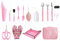 Kit de bonsaï, kit d'outils Succulent 16pcs Mini Ergonomique de Jardinage des bonsaïs pour la Transplantation, l'arrosage et la Coupe (Rose)