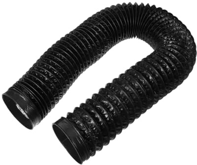 Trocknerentlüftungsschlauch Pvc Schwarz 150mm Standard Aluminiumfolie | Flexibel, Zuschneidbar, Geringe Luftwiderstände, Verbesserte Entlüftung, Schutz vor Verformung