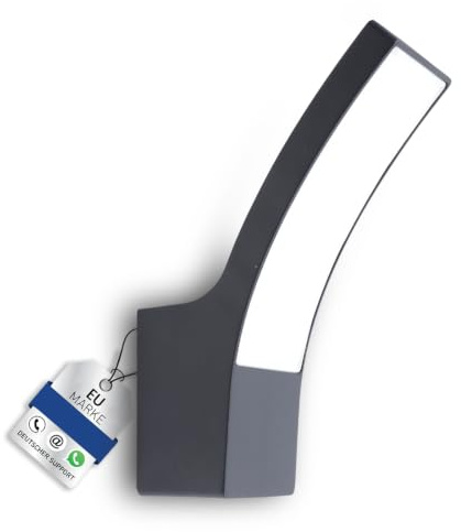 MULANDI Applique Murale Exterieur en Aluminium Moulé Sous Pression Antirouille - Lot de 1, 10w 1600lm IP65 Blanc Froid 3000K LED, luminaire exterieur monobloc Lampe Murale Exterieur Pour Jardin