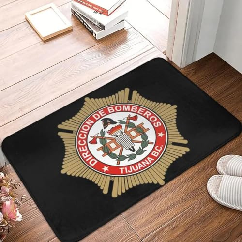 CWCMZDH Benutzerdefinierte Bomberos Feuerwehr Fußmatte Nicht-Slip Küche Bad Matte Wohnzimmer Boden Tür Eingang Teppich
