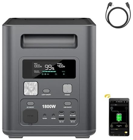 AFERIY 1800W1024Wh Tragbare Powerstation, 1Std Schnellladung für Camping | Solargenerator, <10ms USV, 9 Ausgänge, mit APP, BMS, Reine Sinuswelle 230V, für Outdoors Camping/RV/Garten/Notfall【2026 Neu】
