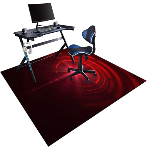 Gaming Tappeto Sedia Ufficio Tappeto Salvapavimento Antiscivolo, Tappeto per Sedia con Ruote, Tappetino Protettivo 150 x 180 cm, Tappetino per Sedia da Scrivania per Ufficio, Salotto, Camera da letto