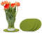 FILU Filzuntersetzer rund 25cm 4er Pack (Farbe wählbar) Grün - Untersetzer aus Filz für Tisch und Bar als Glasuntersetzer/Getränkeuntersetzer für Glas und Gläser