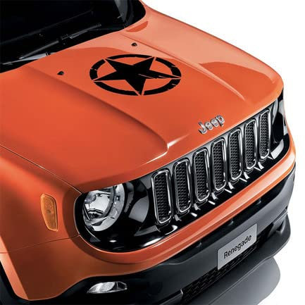 FCA Adesivo Cofano Jeep Renegade Logo US Army Star Colore Nero Originale 71807397