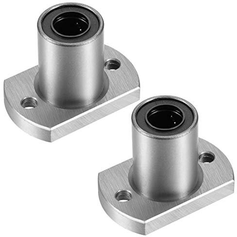 sourcing map 2 Stück Linearkugellager LMH10UU mit Zwei Seitlich Geschnittenen Flaschen, 10mm Bohrung Durchm. 19mm Außendurchm. 29mm Länge
