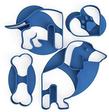 3DREAMS Keksausstecher Frenchy Hunde Ausstecher Mops und Lesezeichen French Bulldog und Mops Ausstecher Weihnachten (Dackel Tassenkeks)