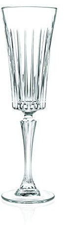 Timeless Italian Crystal Champagne Flutes (21cl) (Set of 6)