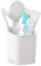 LEVERLOC Toothbrush Holder Suction Cup Toothbrush Organizer No Drilling Waterproof Wall Mounted Electric Toothbrush Holder for Toothpaste Razor Makeup Brush for Shower Bathroom Kitchen (1 pack)
