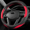 Pahajim Lenkradbezug Auto Lenkradhülle Microfiber Leder Steering Wheel Cover Universal rutschfest Lenkrad Bezug 38cm Lenkradschutz für LKW/Auto/Jeep/SUV -Schwarz Rot