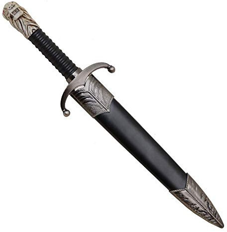 KOSxBO® GoT Sword - Jon Snow Longclaw Schwert 30,5 cm - Dolch - Dagger - Messer mit Scheide - LARP Schwert