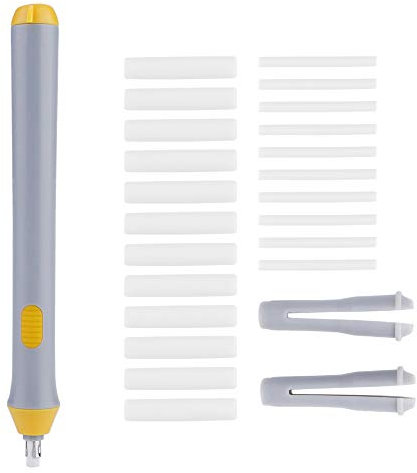 Elektrischer Radiergummi, batteriebetriebener automatischer Radiergummi mit 22 Radierminen zum Malen, Skizzieren und Zeichnen(Grau)