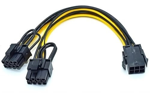 ISTARCOMPUTER - Cable de alimentación de 6 pines PCI Express a 2 PCIe 8 (6 + 2) tarjeta gráfica PCI-e GPU
