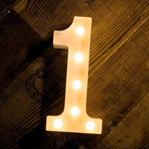 Foaky LED Light up Numbers Sign Marquee Numbers Sign for Night Light Table Decorations for Birthday Party (1)