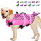 KOESON - Giubbotto salvagente per cani, alla moda, per animali domestici, con manico resistente, regolabile, taglia L, colore: Rosa