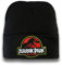 Logoshirt®️ Jurassic Park I Logo I Beanie I Strick-Mütze I Winter I Damen & Herren I Bestickt I schwarz I Lizenziertes Originaldesign
