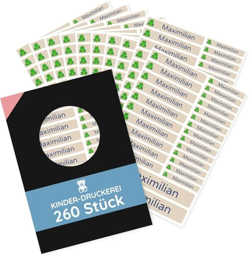 260 Stück personalisierte Namensaufkleber Set-Bögen Mini/Mittel/Groß - Spülmaschine geeignet/Wasserfest/Kratzfest für Innen und Außen (Beige, Set 260 Stück, Malik Demir-Auto)