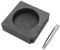 Runde Silber Graphit Barren Münzform, Runde Graphit Gussform mit Griffschlitz Wärmeleitfähigkeit Hohe Temperaturbeständigkeit Metallgussformen Zum Schmelzen Veredeln Veredeln von Altmetallschmuck